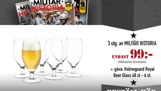 Militär Historia + Holmegaard Royal Beer Glass